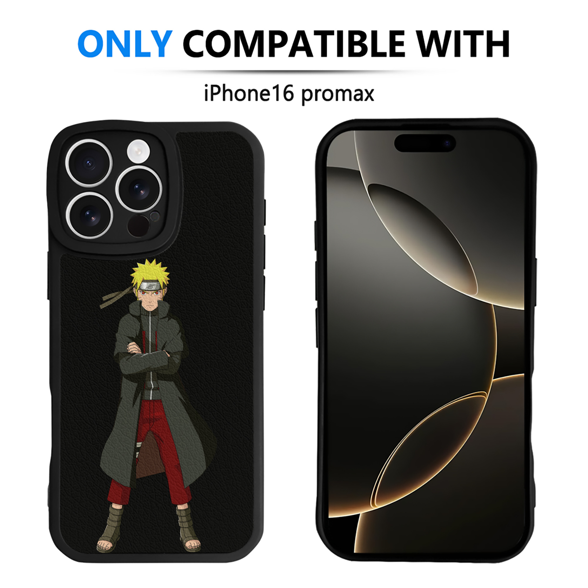（画像用） NARUTO -ナルト- うずまき ナルト Uzumaki Naruto 【iPhone 16シリーズ対応】シリコンスマホケース（レザー調） 材質：シリコン